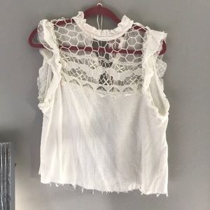 Free people open back lace cami